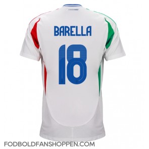 Italien Nicolo Barella #18 Udebanetrøje EM 2024 Kortærmet